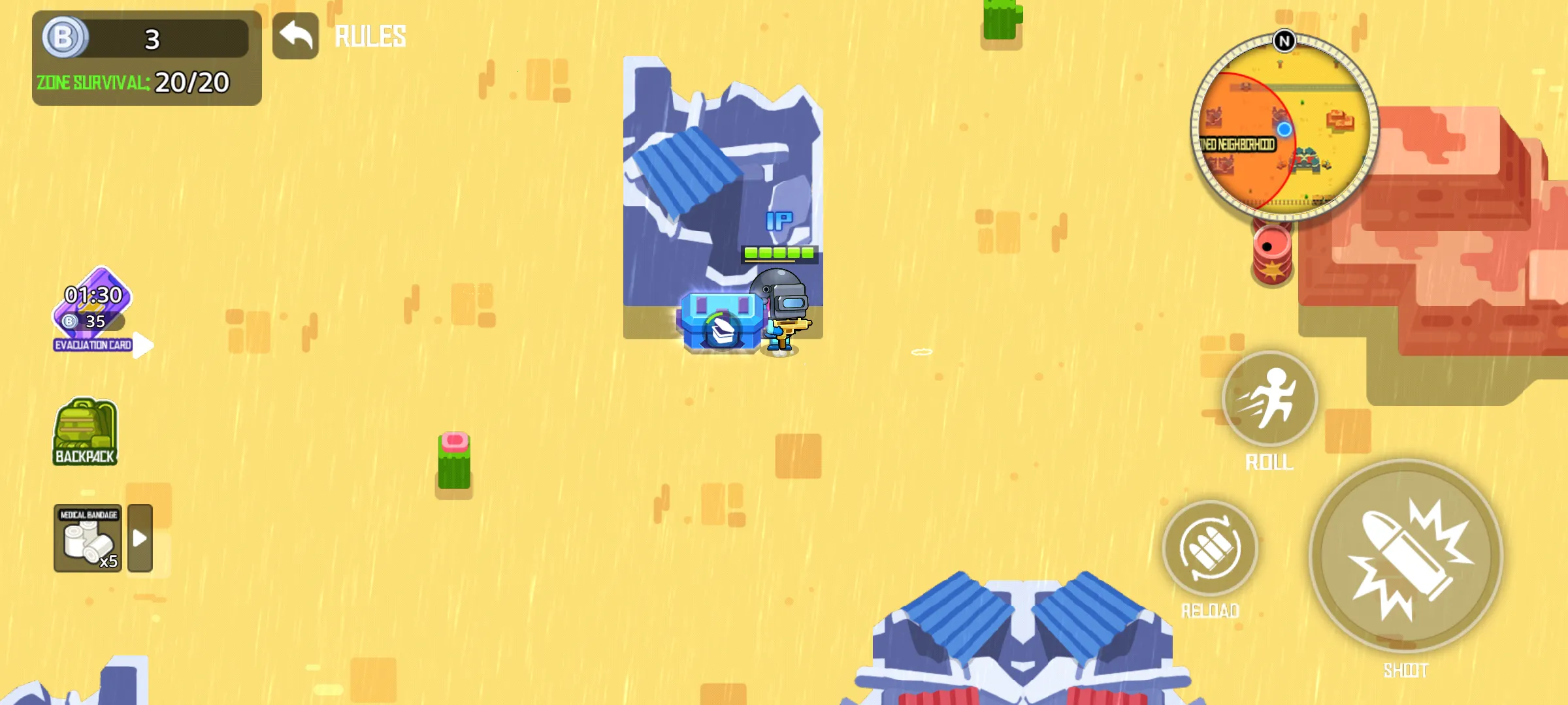 鸭鸭生存冒险(射击生存游)v1.0 安卓版截图1