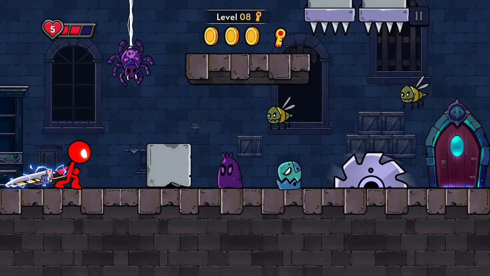 红色火柴人冒险2026最新版本v1.1.1 免费版截图3