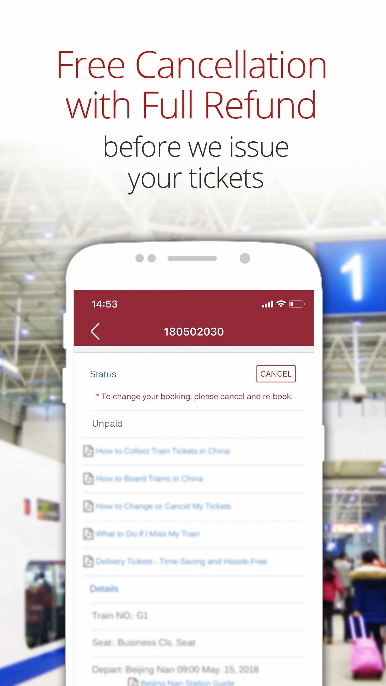 China Train Booking(���⳵ƱԤ��)v3.9.18 �ֻ����ͼ1