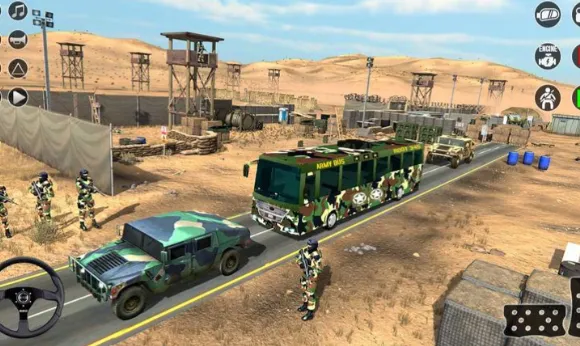 陆军巴士模拟器巴士驾驶(军事巴士驾驶游戏)v1.36 官方正版截图3