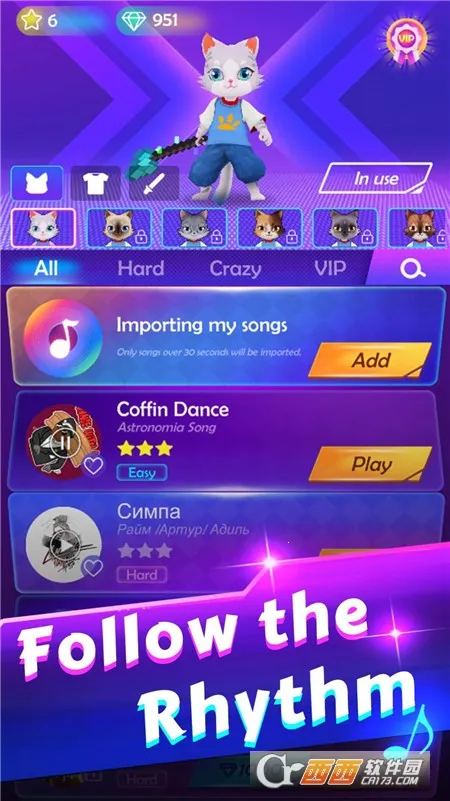 猫咪节奏大师(猫咪节奏游戏)v1.4.5 免费版截图1