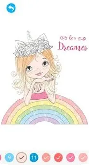 Cute girl coloring books(公主填色游戏)v1.2.1 安卓版截图1
