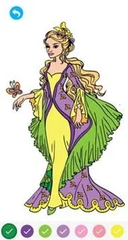 Cute girl coloring books(公主填色游戏)v1.2.1 安卓版截图3