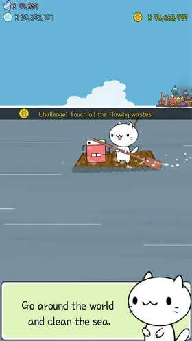 水族猫中文版(海洋垃圾清理游戏)v1.0.1 手机版截图1