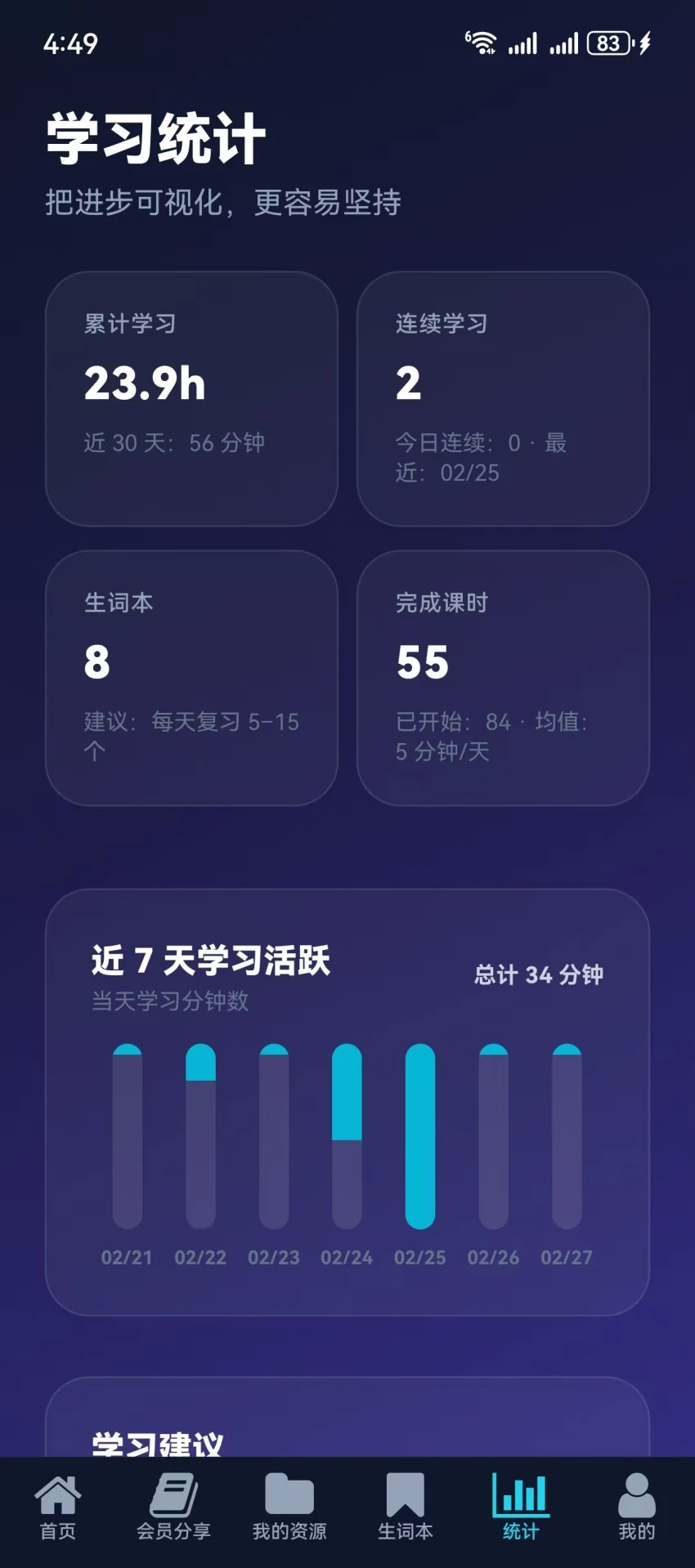 ����Ӣѧ(Ӣ��ѧϰ����)v1.2.5 �ֻ����ͼ0