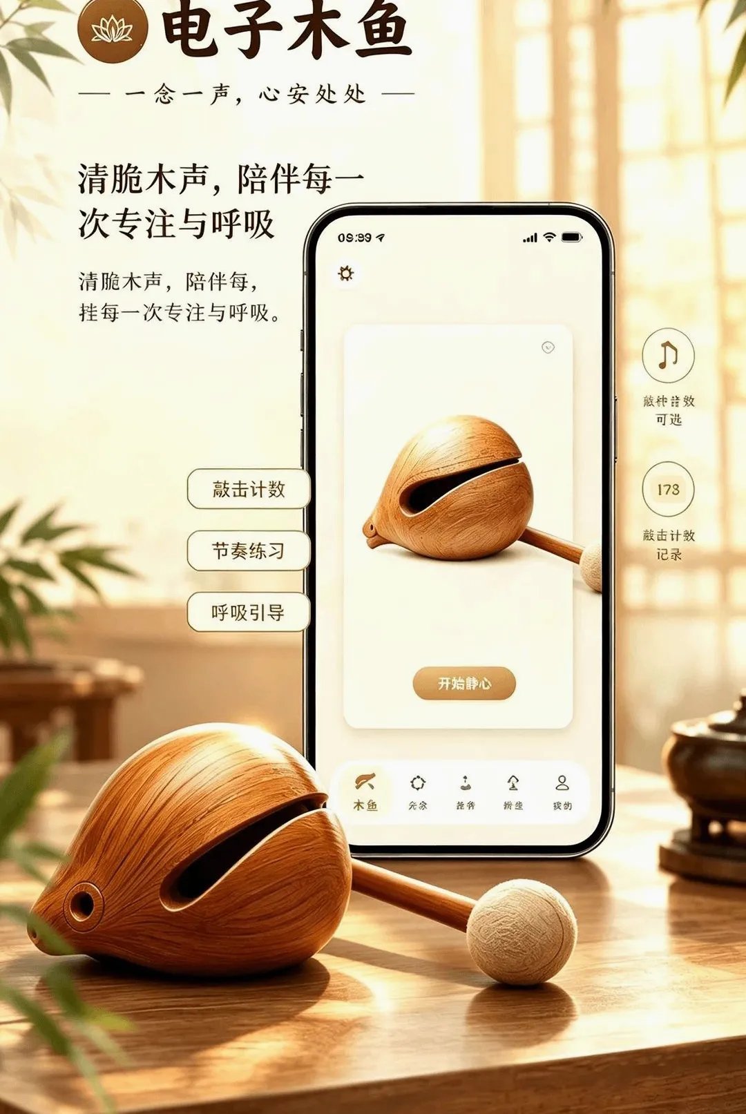 木鱼诵经(电子静心工具)v1.0.0 手机版截图3
